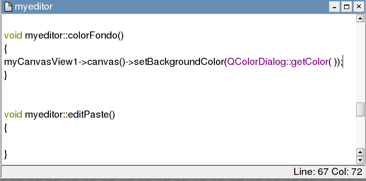 Implementando el slot: form.ui.h