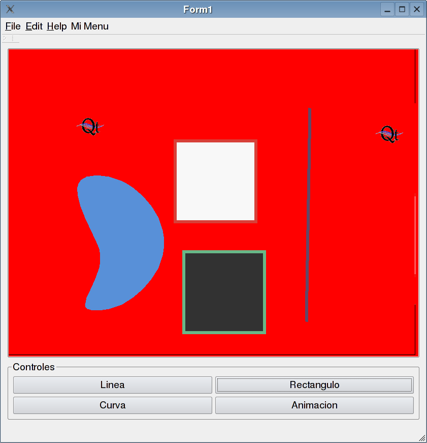 ejecutando: resultado de aplicar el QColorDialog