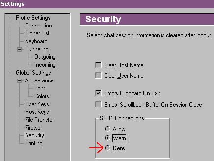 SSH config - page 3